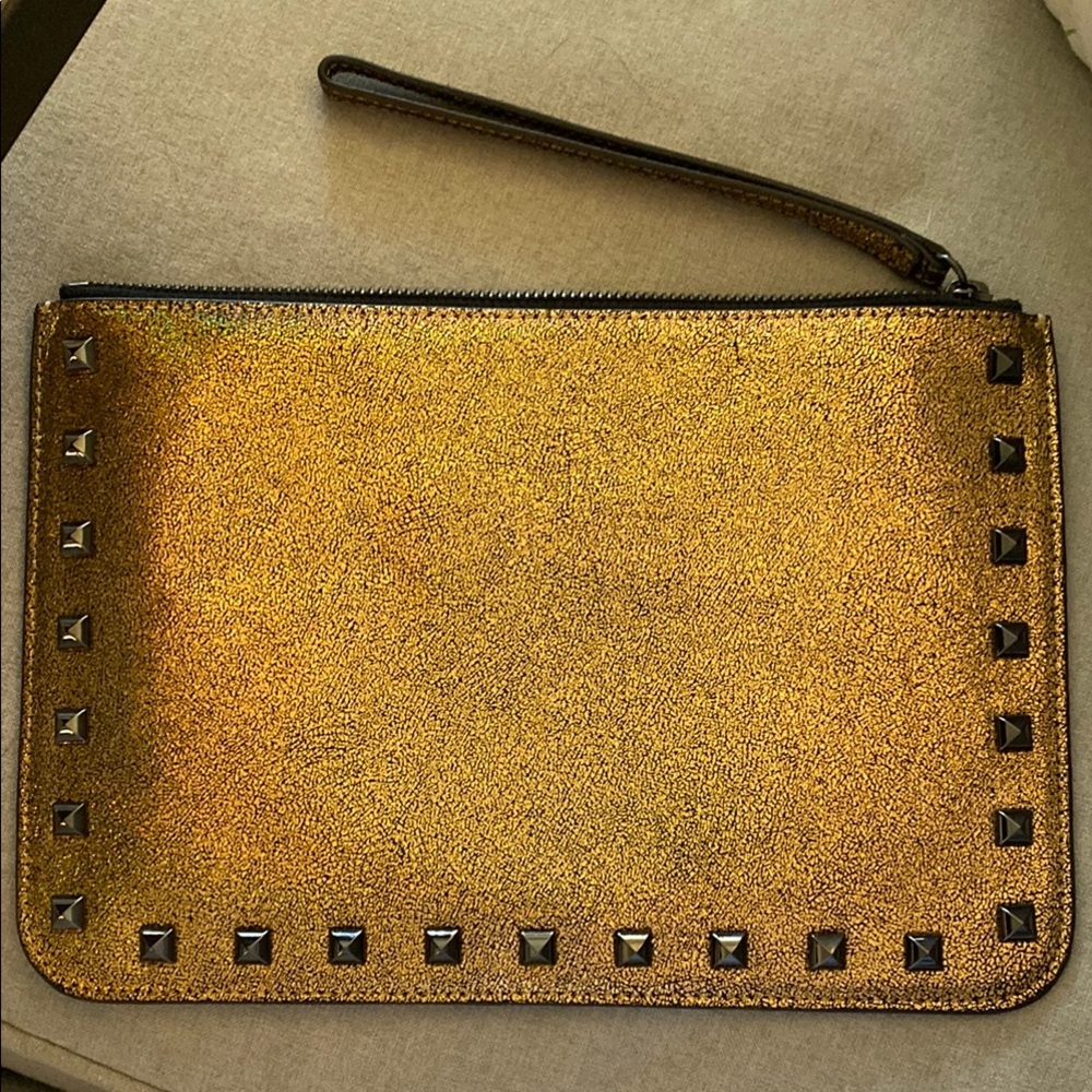 Rebecca Minkoff Gold Textured Clutch